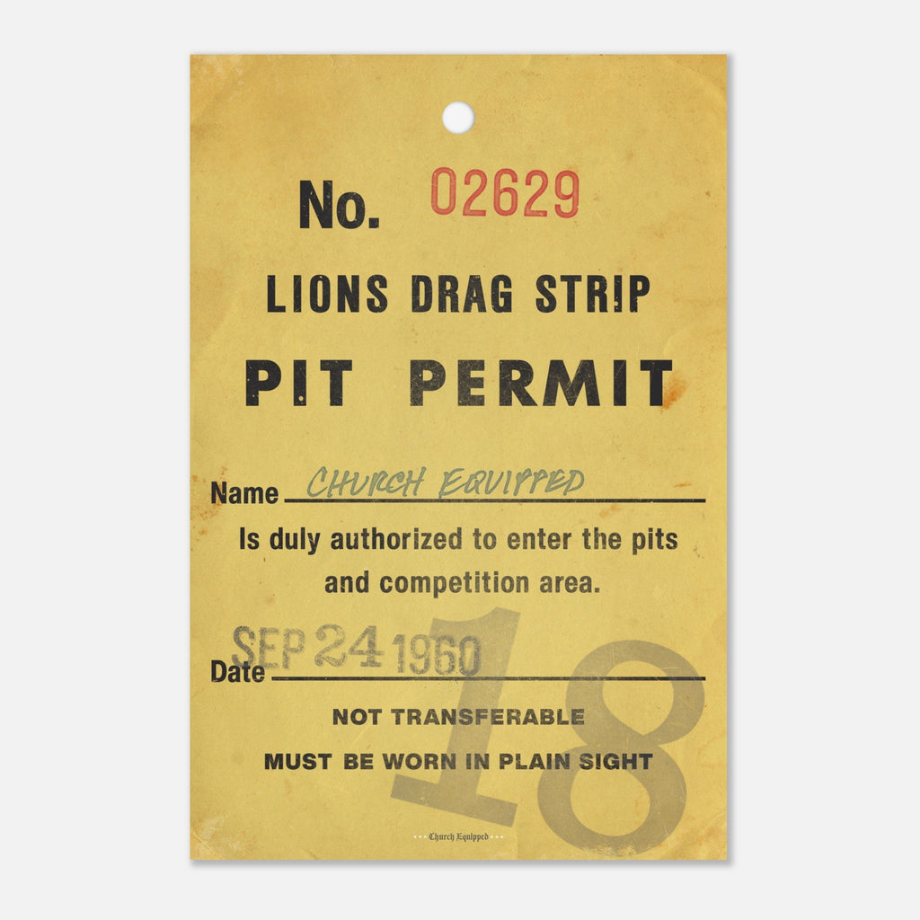 Lions Pit Pass poster 60x90 cm / 24x36″