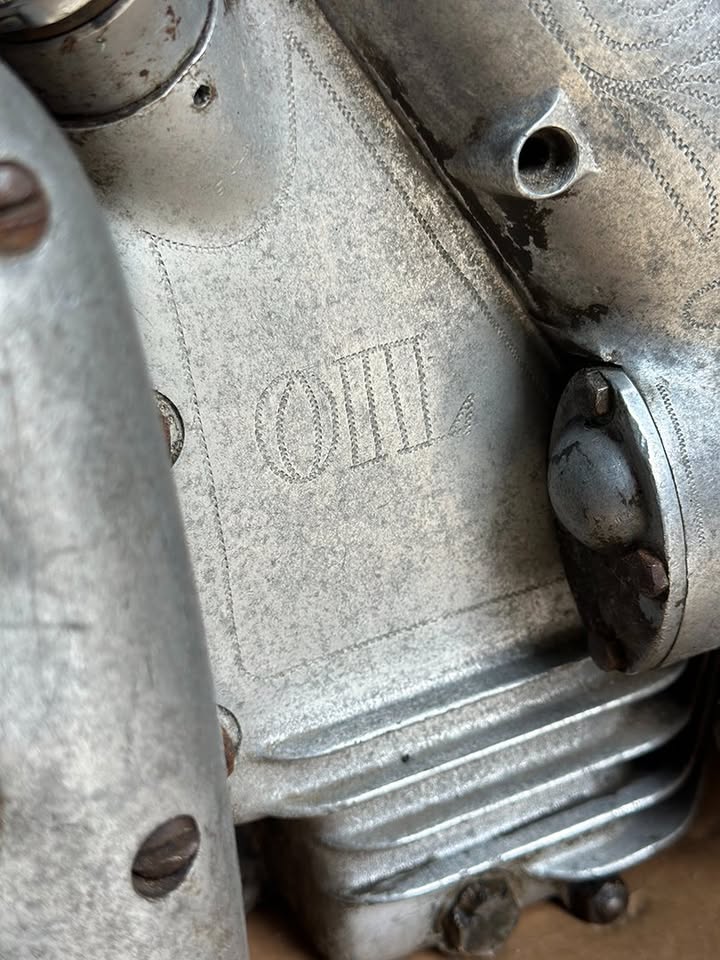 Von Dutch engraved Royal Enfield / Indian motorcycle engine
