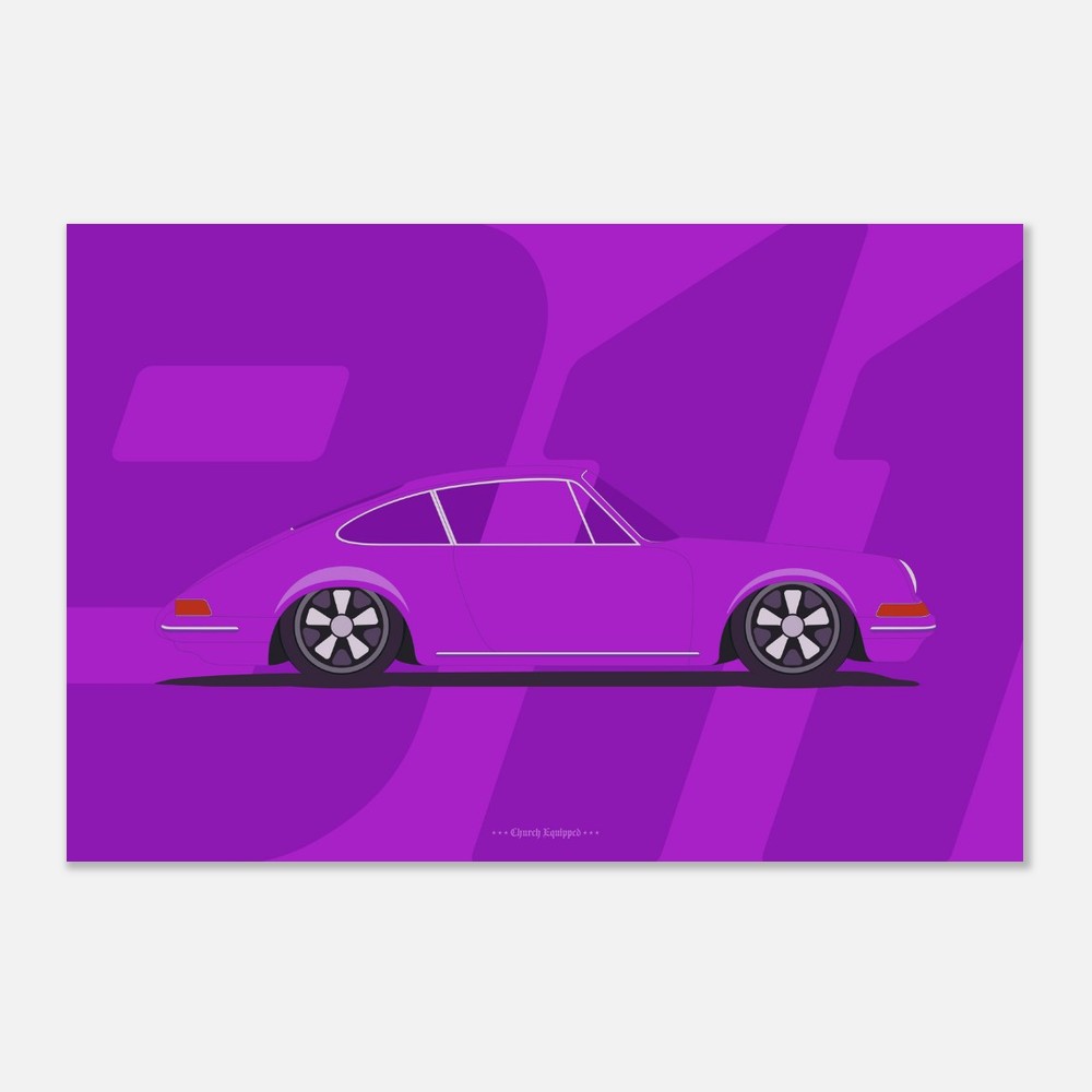 Porsche plum poster 60x90 cm / 24x36″