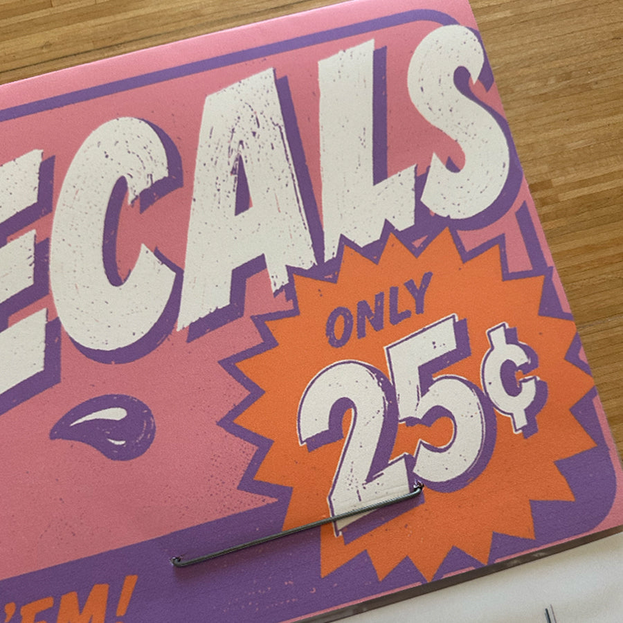 Leaky Valves supersized decal print 25 cent burst detail