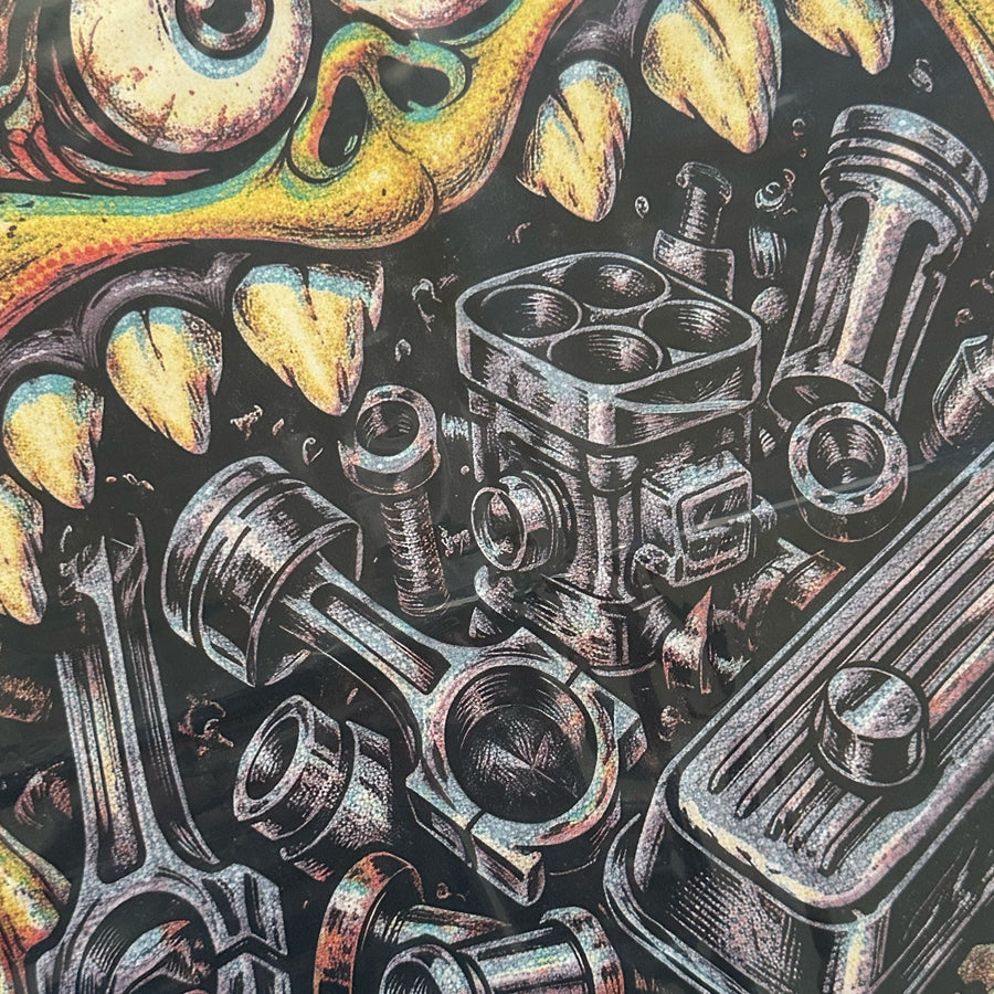 Motor Mouth supersized decal print monster artwork close-up