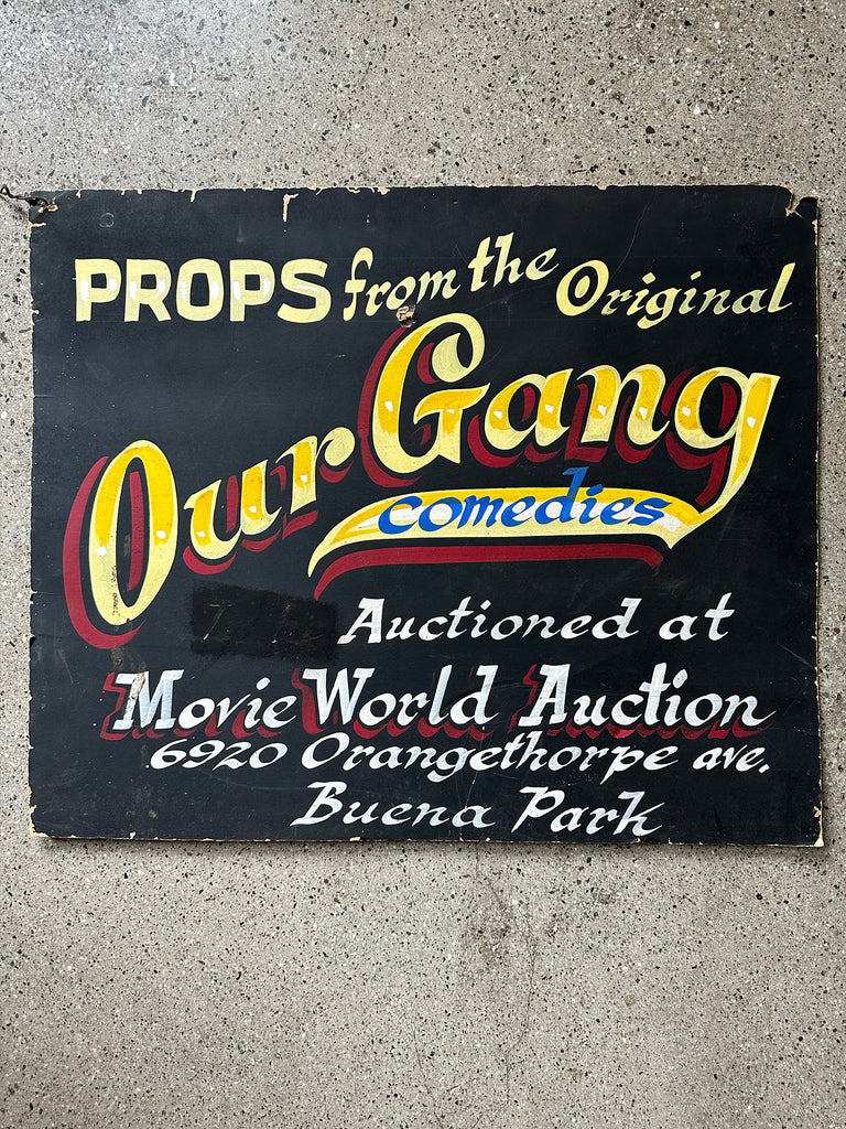 Original Von Dutch sign and OUR GANG tv show props