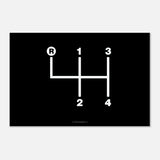 4 SPEED MANUAL poster 60x90 cm / 24x36″