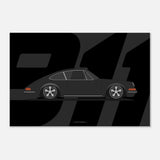 Porsche black poster 60x90 cm / 24x36″