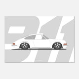 Porsche white poster 60x90 cm / 24x36″