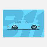 Porsche blue poster 60x90 cm / 24x36″