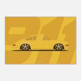 Porsche yellow poster 60x90 cm / 24x36″
