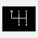 4 SPEED MANUAL poster 75x100 cm / 30x40″