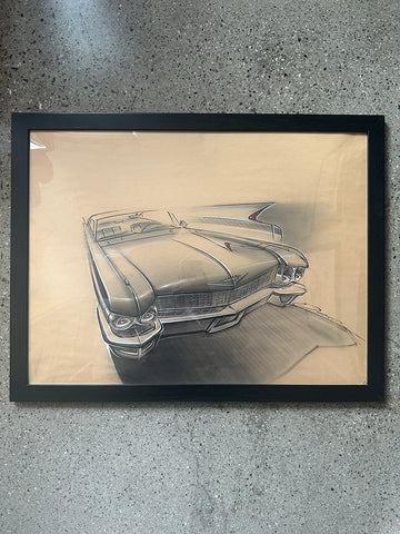 Original Cadillac art by Chris Dunlop