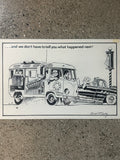 Original Hot Rod CARtoons pen and ink art by Errol McCarthy
