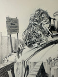 Original Hot Rod CARtoons pen and ink art by Errol McCarthy