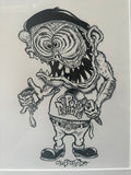 Original Von Franco pen and ink art for Pop Delic of Japan.