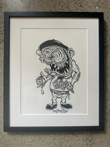 Original Von Franco pen and ink art for Pop Delic of Japan.